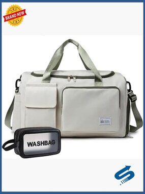 Small Travel Duffle Bag with Shoe Compartment and Wet Pocket